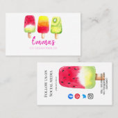 Ice Cream salon van party shop event food van Visitekaartje (Voorkant / Achterkant)