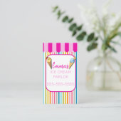 Ice Cream salon van party shop event food van Visitekaartje (Staand voorkant)