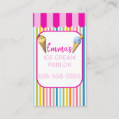 Ice Cream salon van party shop event food van Visitekaartje (Voorkant)