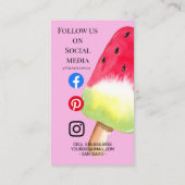 Ice Cream salon van party shop event food van Visitekaartje (Achterkant)