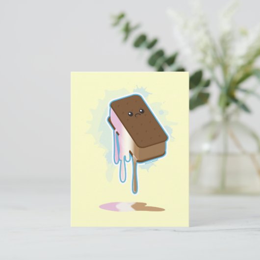 Ice Cream Sandwich Briefkaart (Staand voorkant)