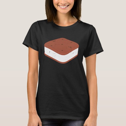 Ice Cream Sandwich Chocolade Icecream Sand T-shirt (Voorkant)