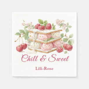 Ice Cream Sandwich Day Waterverf Servet