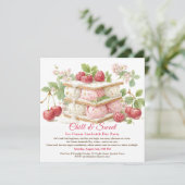 Ice Cream Sandwich Day Waterverf Uitnodiging (Staand voorkant)