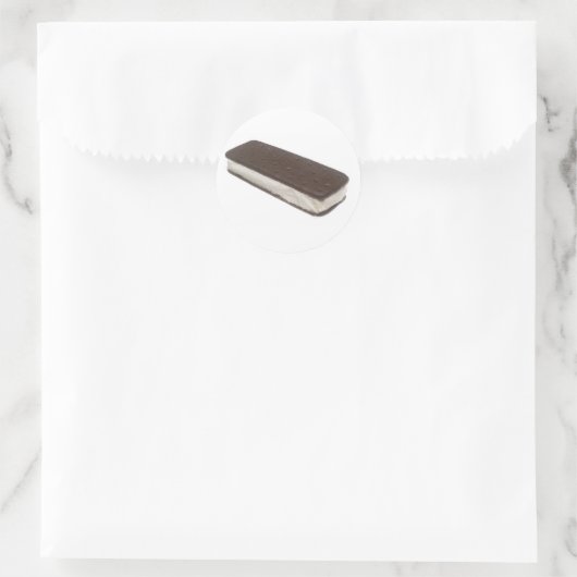 Ice Cream Sandwich Ronde Sticker (Tas)