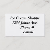 Ice Cream Sandwich-Visitekaartje Visitekaartje (Achterkant)