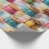 Ice Cream Sandwiches Wrapping Paper Cadeaupapier (Hoek)