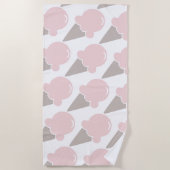 Ice Cream Schattige Aardbei roze handdoek (Voorkant)