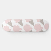 Ice Cream Schattige Aardbei roze handdoek Persoonlijk Skateboard (Horizontaal)