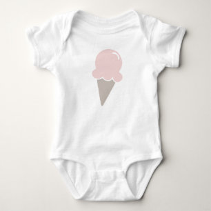 Ice Cream Schattige Aardbei roze Romper