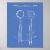 Ice Cream Scoop 1970 Patent Art Blueprint Poster (Voorkant)