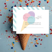 Ice Cream Scoop Baby shower Luier Raffle Informatiekaartje