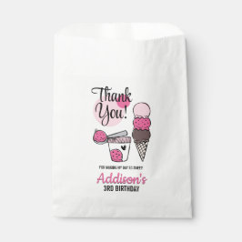 Ice Cream Scoop Birthday Party Favor Bags Bedankzakje