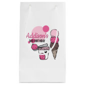 Ice Cream Scoop Birthday Party Gift Bag Klein Cadeauzakje (Voorkant)