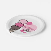 Ice Cream Scoop Birthday Party Paper Bord (Gekanteld)