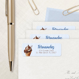 Ice Cream Scoop Boys Verjaardag Etiket