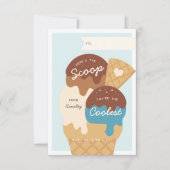 Ice Cream Scoop Classroom Valentijnsdag Kaart (Voorkant)