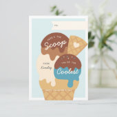 Ice Cream Scoop Classroom Valentijnsdag Kaart (Staand voorkant)