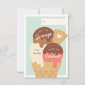 Ice Cream Scoop Classroom Valentijnsdag Kaart (Voorkant)