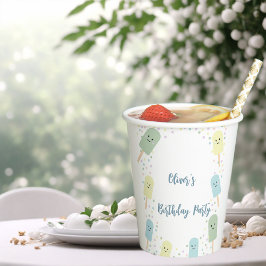 Ice Cream Scoop Confetti Birthday Party Papieren Bekers