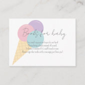 Ice Cream Scoop Confetti Books for Baby shower Informatiekaartje (Voorkant)