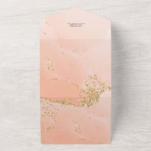 Ice Cream Scoop | Glitter-Vrijgezellenfeest All In One Uitnodiging (Buitenkant)