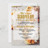 Ice Cream Scoop Heart Shaped Waffle Vrijgezellenfe Kaart (Voorkant)