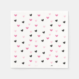 Ice Cream Scoop Hearts Birthday Party Paper Napkin Servet