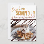 Ice Cream Scoop op Waffle Vrijgezellenfeest Kaart (Voorkant)