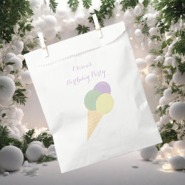 Ice Cream Scoop Pastel kleurrijk verjaardagsfeestj Bedankzakje