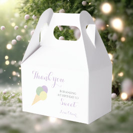 Ice Cream Scoop Pastel Kleurrijke verjaardagsfeest Bedankdoosjes