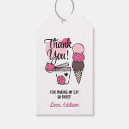 Ice Cream Scoop Verjaardagsfeestgeschenk Label Cadeaulabel