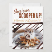 Ice Cream Scoop Waffle Chocolade motregen Kaart (Voorkant)