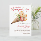 Ice Cream Scooped Floral Vrijgezellenfeest Kaart (Staand voorkant)