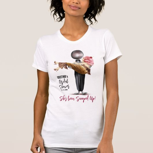 Ice cream Scooped Up Vrijgezellenfeest T-shirt (Voorkant)