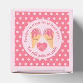 Ice Cream Scoops Cute Romantic Valentijnsdag Bedankdoosjes (Bovenkant)