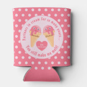 Ice Cream Scoops Cute Romantic Valentijnsdag Blikjeskoeler (Achterkant)