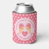 Ice Cream Scoops Cute Romantic Valentijnsdag Blikjeskoeler (Blikje Achterkant)