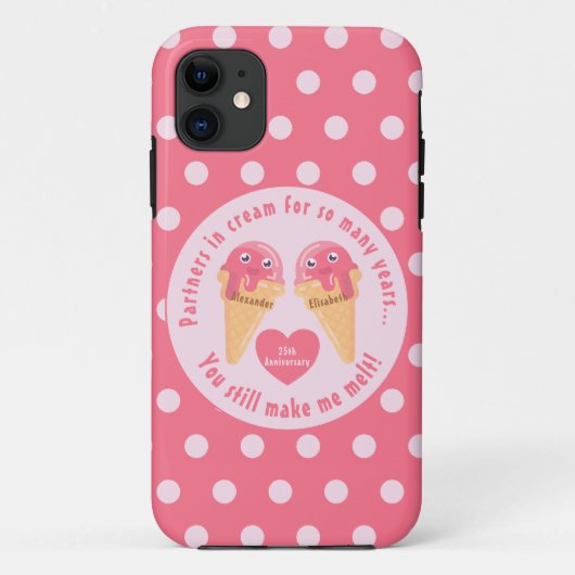 Ice Cream Scoops Cute Romantic Valentijnsdag Case-Mate iPhone Case (Achterkant)