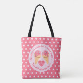 Ice Cream Scoops Cute Romantic Valentijnsdag Tote Bag (Achterkant)