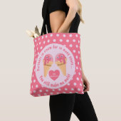 Ice Cream Scoops Cute Romantic Valentijnsdag Tote Bag (Dichtbij)