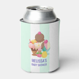 Ice Cream Scoops met Sprinkles Baby shower Blikjeskoeler