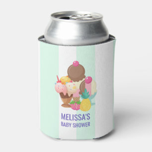 Ice Cream Scoops met Sprinkles Baby shower Blikjeskoeler