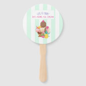 Ice Cream Scoops met Sprinkles Baby shower Handwaaier (Achterkant)