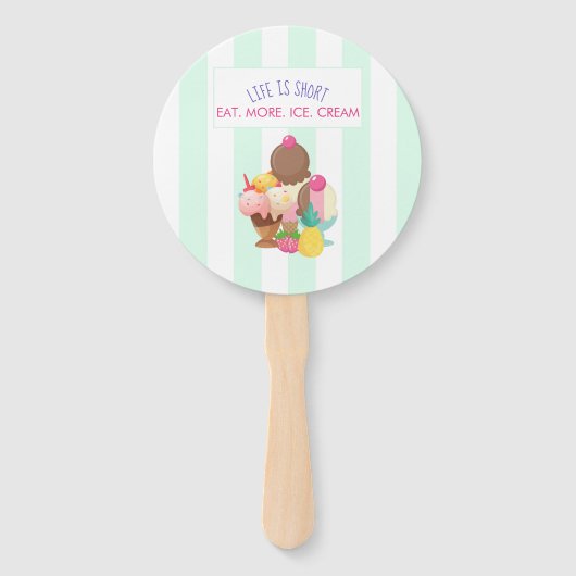 Ice Cream Scoops met Sprinkles Baby shower Handwaaier (Achterkant)