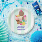 Ice Cream Scoops met Sprinkles Baby shower Papieren Bordje (Feest)