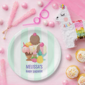 Ice Cream Scoops met Sprinkles Baby shower Papieren Bordje (Feest)