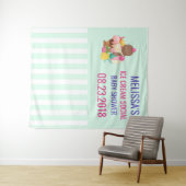 Ice Cream Scoops met Sprinkles Baby shower Wandkleed (In Situ (horizontaal))