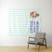 Ice Cream Scoops met Sprinkles Baby shower Wandkleed (In Situ (horizontaal))