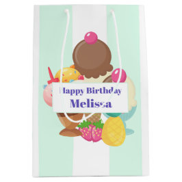 Ice Cream Scoops met Sprinkles Birthday Medium Cadeauzakje